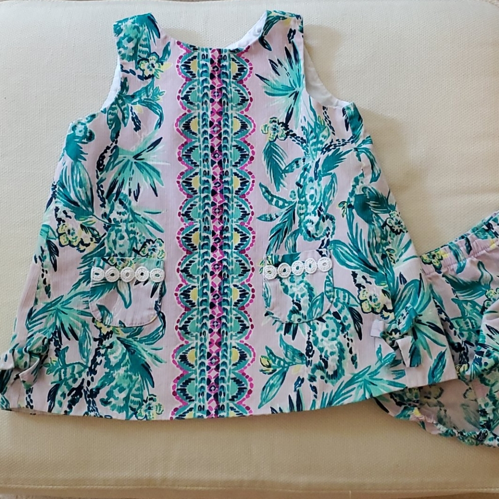 Lilly Pulitzer Shift Dress and Diaper Cover
